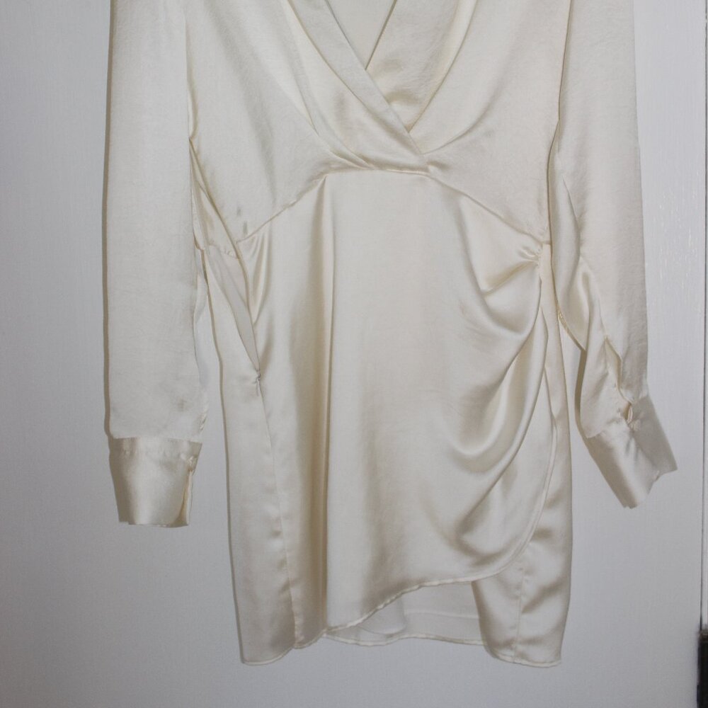 Zara Long Sleeve Satin Dress - Worn Once - Picture 3 of 5